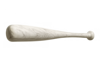 Baseball bat made of light wood with clear textured grain for hitting and playing sporting games on a field