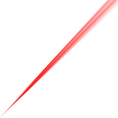 Dynamic red diagonal line graphic element on a transparent background