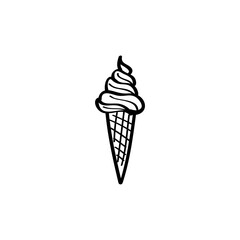 Ice cream hand drawn vector illustration