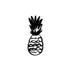 Pineapple hand drawn vector illustration