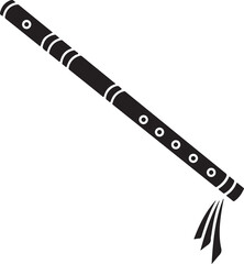 Vector illustration of an old wooden flute recorder music instrument isolated on white © Saidar