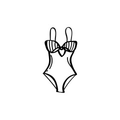 Swimsuit hand drawn vector illustration