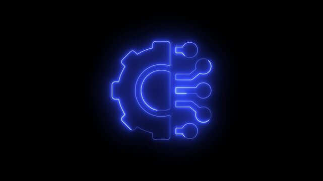 Data analytics concept, info graphic dashboard showing KPI, performance metrics, and business insights from large data sets. Motion graphic of algorithm icon isolated on transparent background.