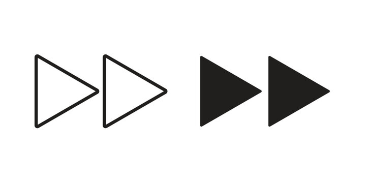 Forward icon for template. Icon vector graphic set