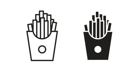 Fototapeta premium French-fries icon for template. Icon vector graphic set
