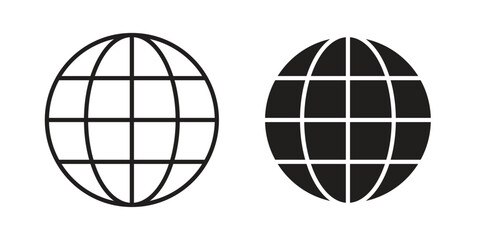 Globe icon for template. Icon vector graphic set