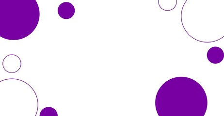 Minimal White Background with Purple Circular Pattern
