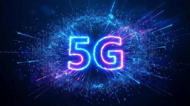 Digital cloud featuring 5G network visualization. Futuristic high-speed connectivity and data transmission concept. Advanced wireless technology for cloud platforms and edge computing in modern - Powered by Adobe
