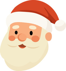 Head santa claus. Vector illustration. 