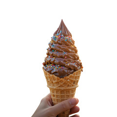 Chocolate & Vanilla Soft-Serve Cone