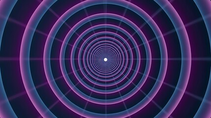Obraz premium Vibrant Digital Spiral Art with Glowing Circular Waves and Radiant Colors Photo