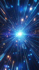 Fototapeta premium Background with bright beams in fast futuristic motion blurred streaks creating a sense of speed energy innovation and dynamic flow symbolizing technology progress and modern digital aesthetics