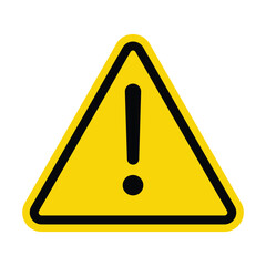 Yellow Warning Sign Triangle Icon – Caution Symbol Vector