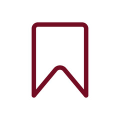 Bookmark Save Ribbon Icon – Minimal Pink Vector