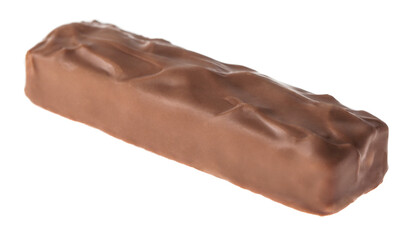 Chocolate bar isolated on white background.