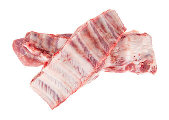 Pork ribs isolated on white background.