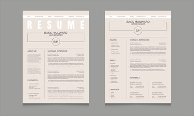 Minimal Simple and Clean Resume Layout