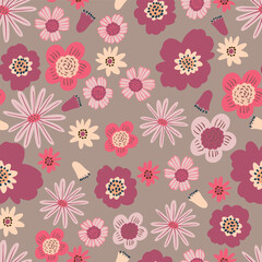 Easter Vector Patterns Spring Baskets Eggs Floral Wreath Flowers Seamless Designs