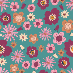 Easter Vector Patterns Spring Baskets Eggs Floral Wreath Flowers Seamless Designs