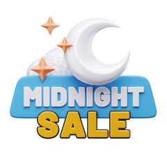 3D Render Midnight Sale