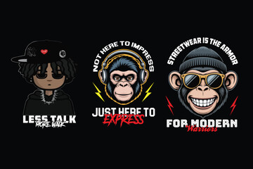 streetwear t shirt design bundle