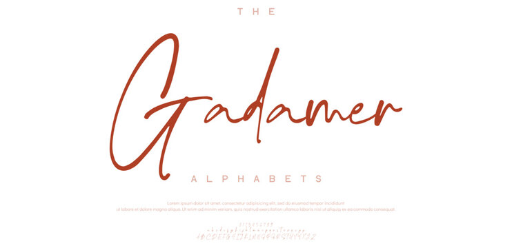 signature Font Calligraphy Logotype Script Brush Font Type Font lettering handwritten