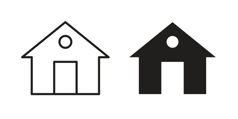 Fototapeta premium House icon in filled, thin line, stroke style for website and apps