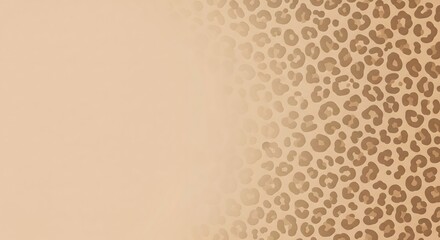 Elegant neutral leopard print background with soft gradient for modern designs and creative projects that need a touch of sophistication and style
