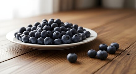 blueberries in a wooden bowl