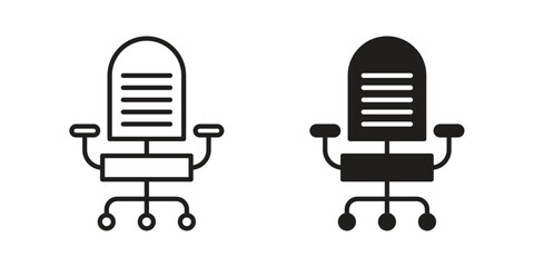 Gaming chair icon designs collection for mobile, ui, web.
