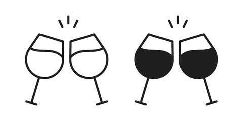 Glass-cheers icon designs collection for mobile, ui, web.