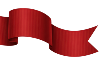 Elegant red ribbon banner decoration for festive celebrations and design projects