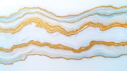 Elegant Abstract Design with Gold, White, and Aqua Marble-Inspired Patterns