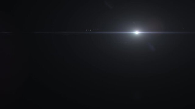 Animation of a bright white light with blue outlines, featuring purple and pink effects and reflections. Cinematic light for special effects.