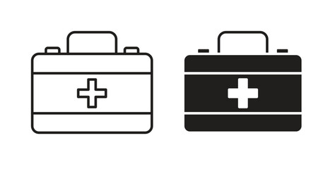 First aid icon symbol. Vector EPS 10. line and glyph icon