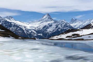 lake bachalpsee in swiss alps
