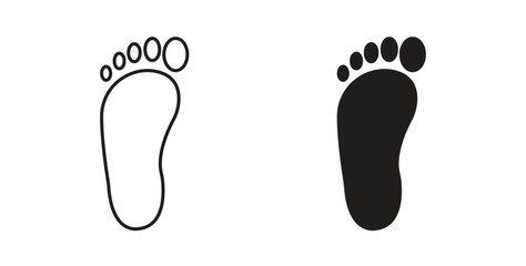 Footprint icon symbol. Vector EPS 10. line and glyph icon