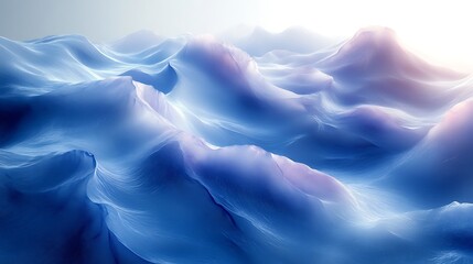 Obraz premium Ethereal Blue and Purple Abstract Landscape with Soft Light image photo