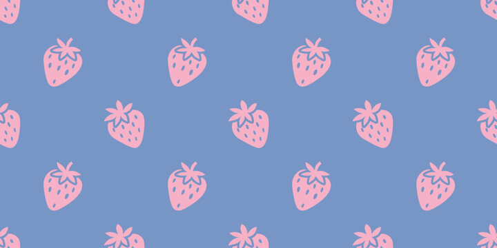 strawberry cartoon seamless pattern for wallpaper or design element.