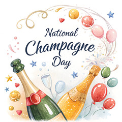 National Champagne Day Celebration, Sparkling Toast Moments, Festive Champagne Bubbles, Holiday Toasting Cheers, Luxury Sparkling Wine Party