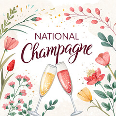 National Champagne Day Celebration, Sparkling Toast Moments, Festive Champagne Bubbles, Holiday Toasting Cheers, Luxury Sparkling Wine Party