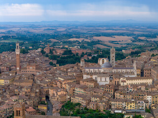 Obraz premium Aerial View of Siena - Siena, Italy