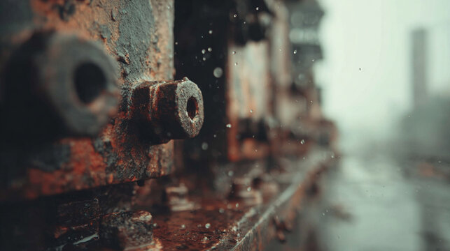 Blurred industrial metal surface with motion streaks creating a gritty abstract background that conveys strength speed manufacturing energy and modern mechanical atmosphere
