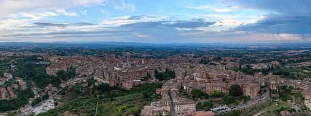 Naklejka premium Aerial View of Siena - Siena, Italy