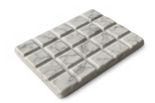 White marble chocolate bar texture on transparent background creating abstract pattern stone art food concept - Powered by Adobe