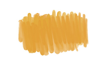 Soft Layered Tangerine Watercolor Brush Stroke Swatch with Vertical Marks and Transparent Background