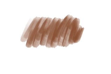 Soft Layered Brown Taupe Brush Stroke Swatch with Diagonal Lines and Transparent Background