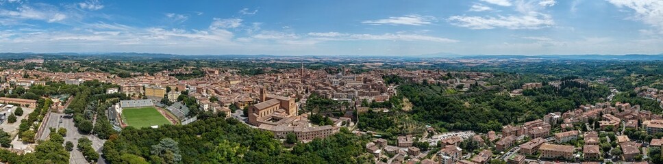 Fototapeta premium Aerial View of Siena - Siena, Italy