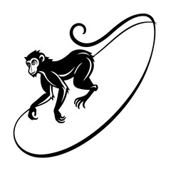 snowboarder jumping vector illustration