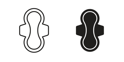 Hygienic pad icon isolated vector Illustration. Vector pictogram for web and app © Siyan